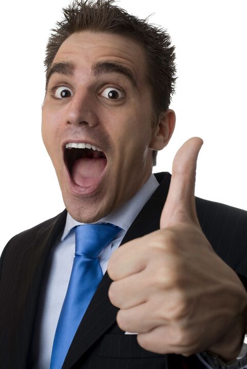 The man is satisfied with the penis enlargement methods